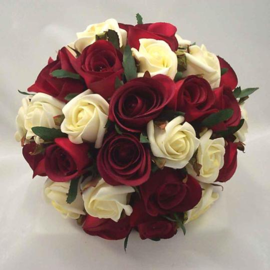 Burgundy-Silk-Wedding-Flower-Ideas-Burgundy-Ivory-Rose-Bridal-Bouquet-Copy